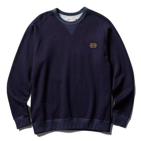 【CLUCT】INDIGO CREW NECK SWEAT