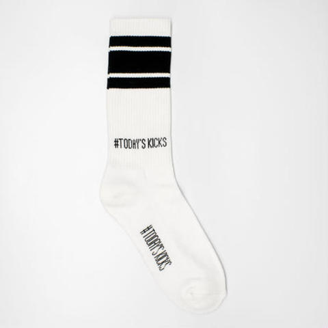 【TODAY’S KICKS SOCKS】ラインソックス/ WHITE×BLACK