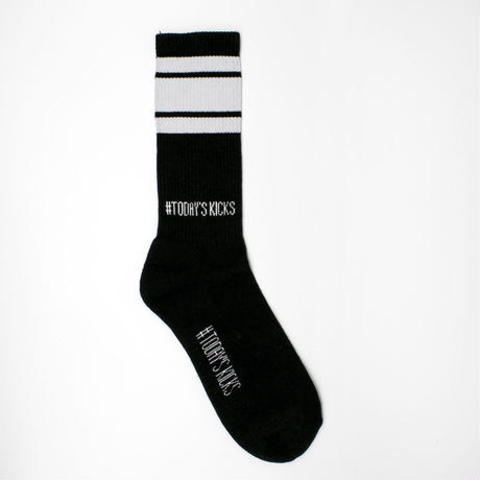 【TODAY’S KICKS SOCKS】ラインソックス/ BLACK×WHITE