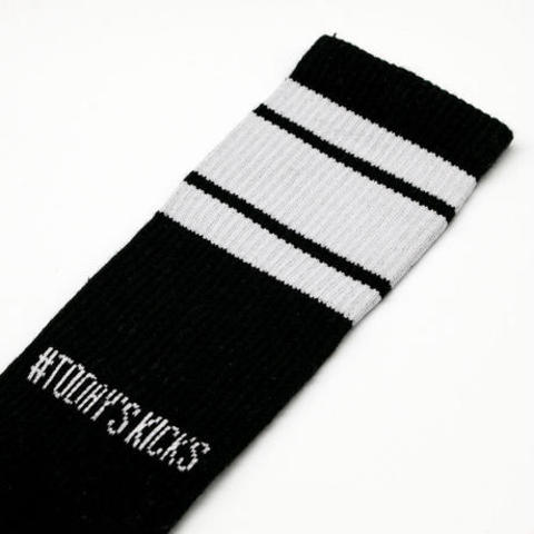 【TODAY’S KICKS SOCKS】ラインソックス/ BLACK×WHITE