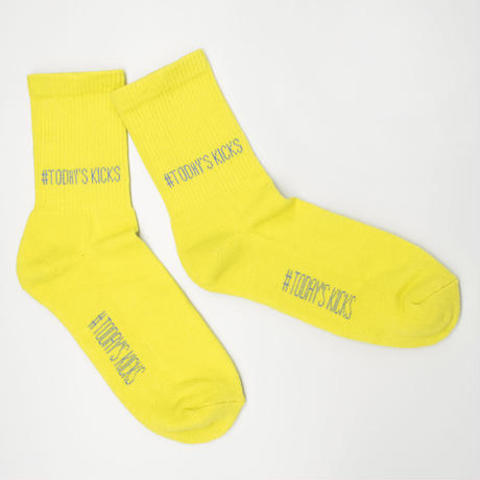 【TODAY’S KICKS SOCKS】プレーンソックス / YELLOW