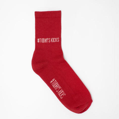 【TODAY’S KICKS SOCKS】プレーンソックス / RED