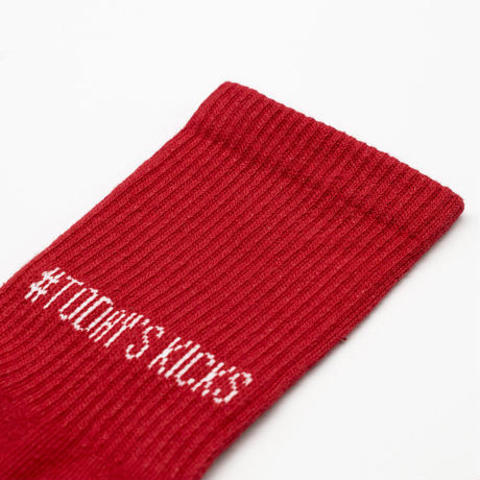 【TODAY’S KICKS SOCKS】プレーンソックス / RED