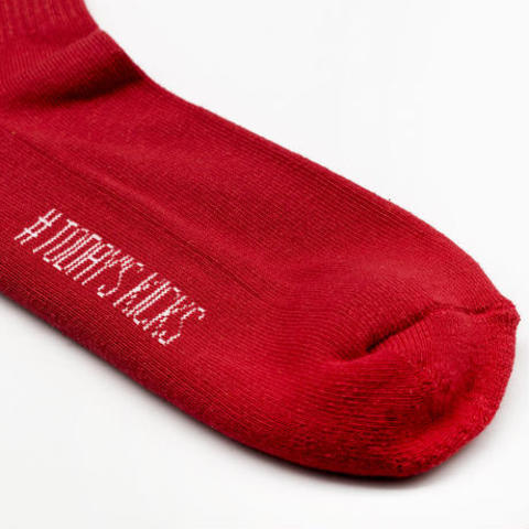 【TODAY’S KICKS SOCKS】プレーンソックス / RED