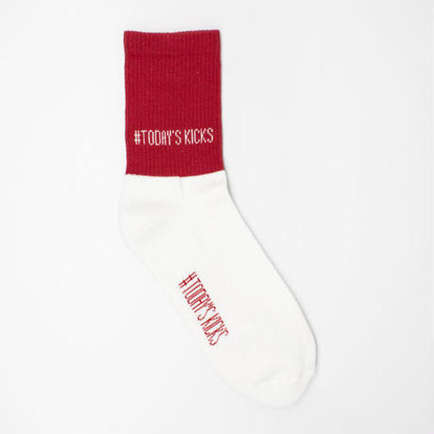 【TODAY’S KICKS SOCKS】2トーンソックス / WHITE×RED