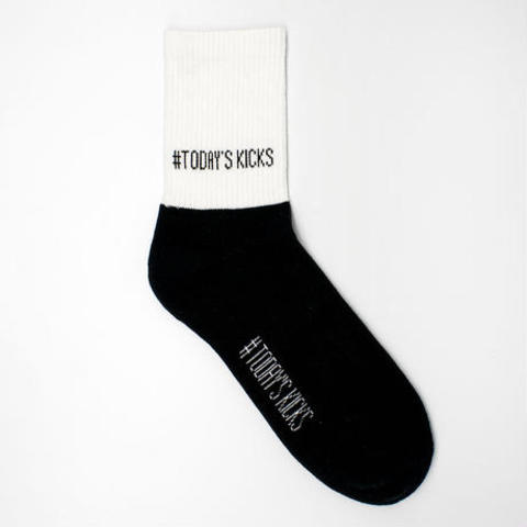 【TODAY’S KICKS SOCKS】2トーンソックス / BLACK× WHITE