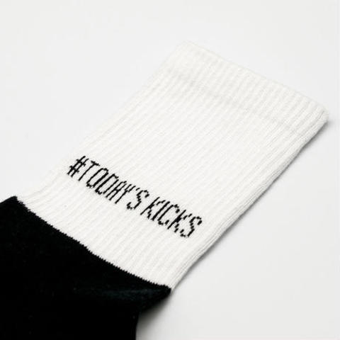 【TODAY’S KICKS SOCKS】2トーンソックス / BLACK× WHITE