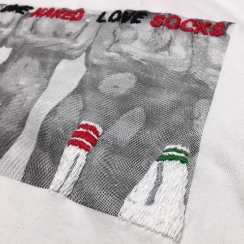 【O.K.】PHOTO SOCKS TEE(フォト+手刺繍)