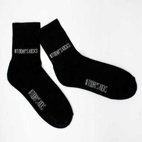 【TODAY’S KICKS SOCKS】プレーンソックス / BLACK