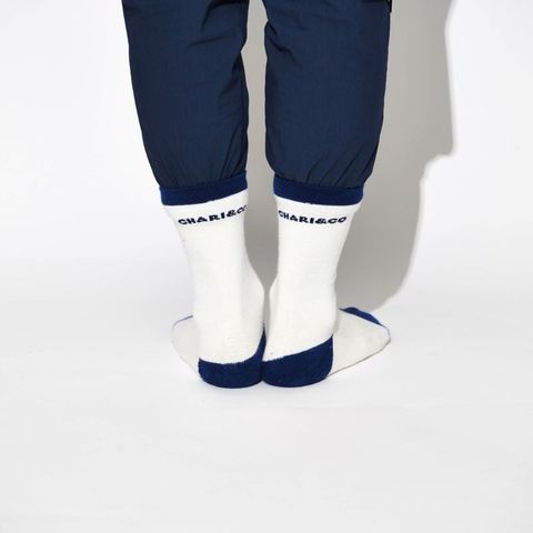 【CHARI＆CO】BOLD LOGO CREW-MID SOCKS