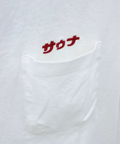 【go slow caravan】USA/C 天竺 立体PKTひょっこり刺繍 SS TEE