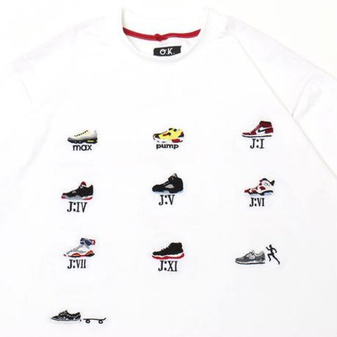 【O.K.】ALL mini KICKS S/S TEE(手刺繍)