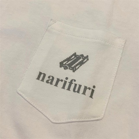 【narifuri】スーベニアポケットTシャツ2P/リフレクタープリント