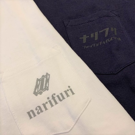 【narifuri】スーベニアポケットTシャツ2P/リフレクタープリント