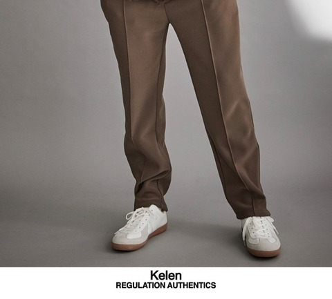 【Kelen】SIDE ZIP PIN TUCK PANTS SCOUT