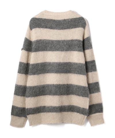 【SCHOTT】MOHAIR BORDER CREW KNIT