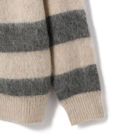 【SCHOTT】MOHAIR BORDER CREW KNIT