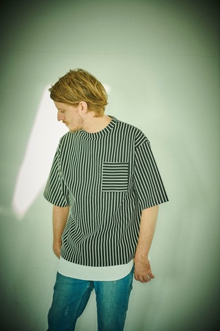 【Kelen】HEM SWITCH STRIPE TOP ”DEWAR”