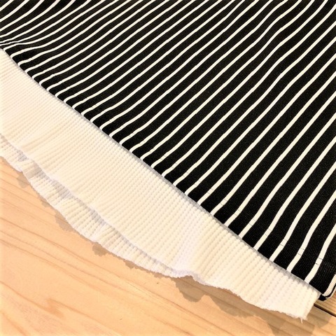 【Kelen】HEM SWITCH STRIPE TOP ”DEWAR”