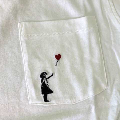 【BRANDALISED】BALLOON GIRL POCKET TEE