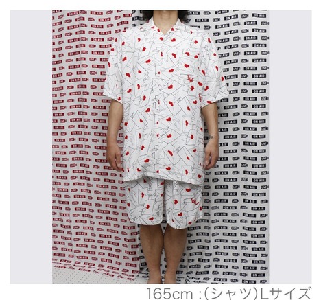 【O.K.】Total Pattern オープンカラー SHIRTS (LOVE LETTERS)