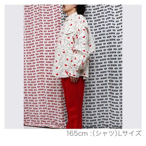 【O.K.】Total Pattern FISHING SHIRTS(LOVE LETTERS)