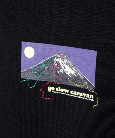 【go slow caravan】超ヘビーUSA/C 富士山ルート刺繍 ロングスリーブTEE