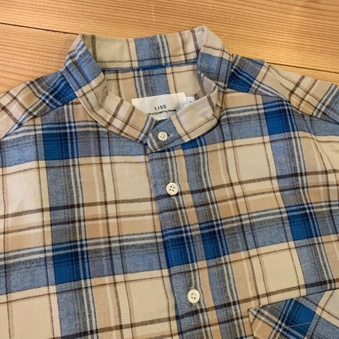 【LiSS】STAND COLLAR CHECK SHIRTS