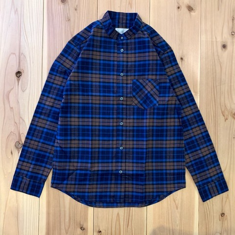 【LiSS】STAND COLLAR CHECK SHIRTS