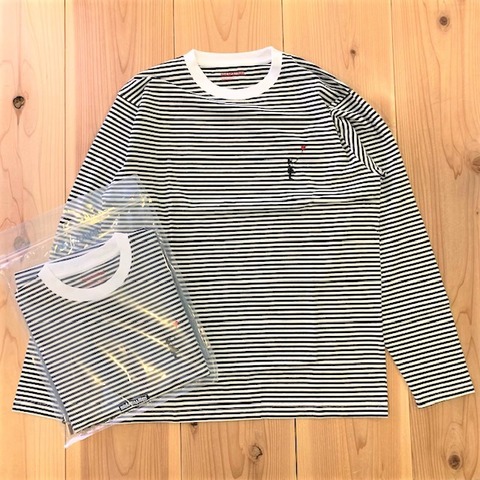 【BRANDALISED】BALLOON GIRL BORDER L/S TEE