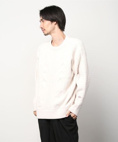 【MAGIC NUMBER】SHAGGY YARN CABLE CREW KNIT