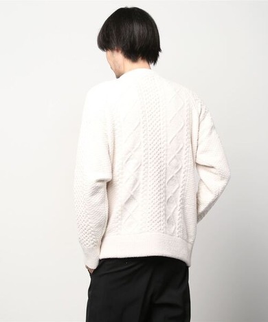 【MAGIC NUMBER】SHAGGY YARN CABLE CREW KNIT