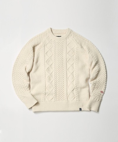 【MAGIC NUMBER】SHAGGY YARN CABLE CREW KNIT