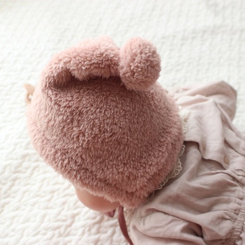 【Little Grin Buddy】Boa Bonnet