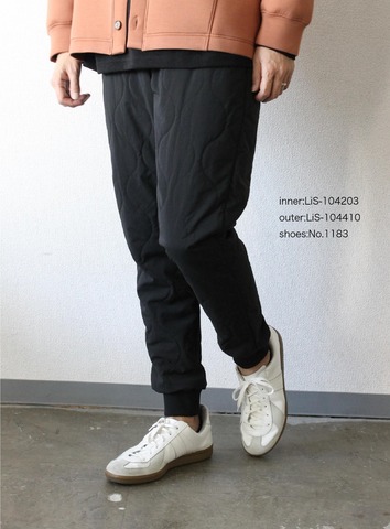 【LiSS】QUILTING RIB PANTS