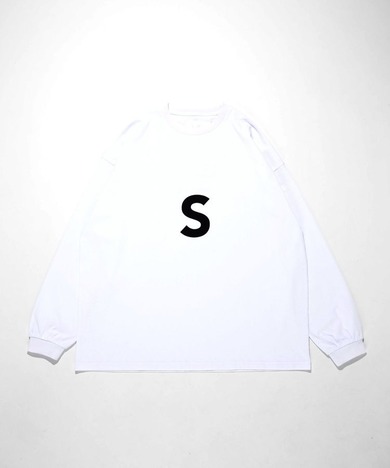 【SUPERTHANKS】Sロゴ クルーネックロングスリーブビッグTシャツ
