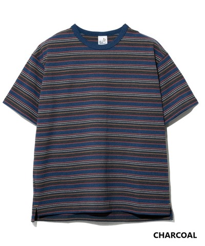 【go slow caravan】eco lead レトロマルチボーダーTEE