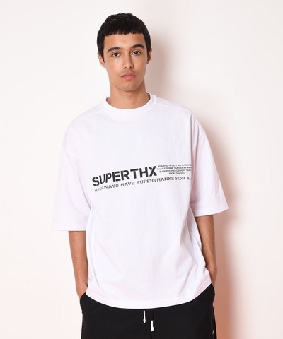 【SUPERTHANKS】ロゴビッグシルエットTシャツ
