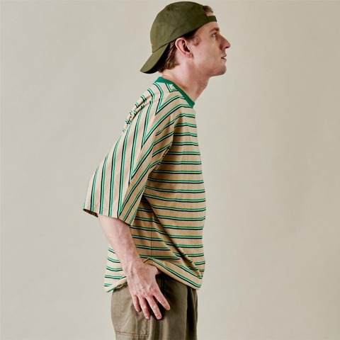 【Kelen】MULTI BORDER RAGLAN TOP”ALGHE”