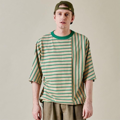 【Kelen】MULTI BORDER RAGLAN TOP”ALGHE”