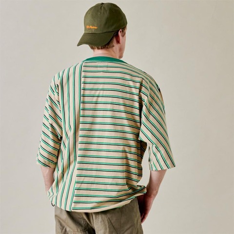 【Kelen】MULTI BORDER RAGLAN TOP”ALGHE”