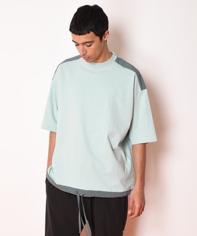 【SUPERTHANKS】ワンポイント配色ビッグシルエットTシャツ