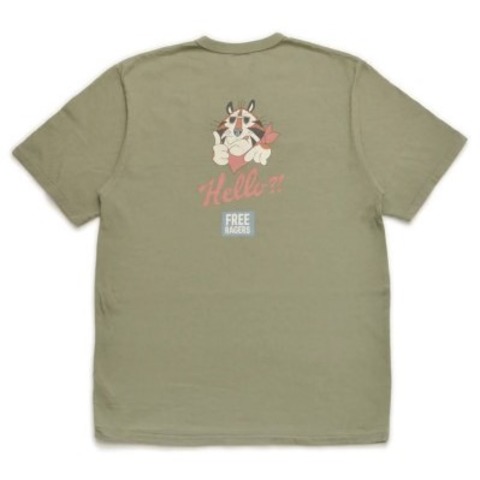 【FREE RAGE】”Hello!? Tiger” リサイクルコットンTee