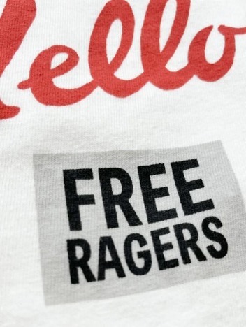 【FREE RAGE】”Hello!? Chicken” リサイクルコットンTee