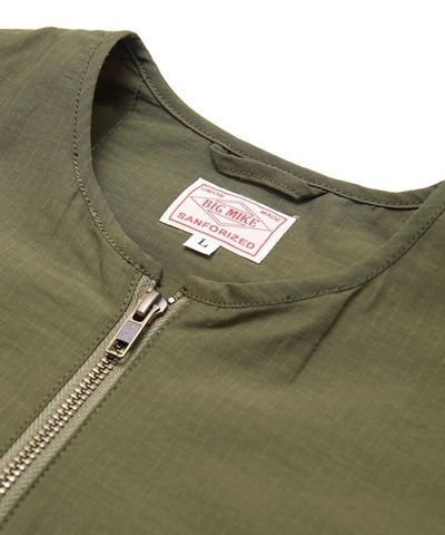 【BIG MIKE】NO COLLARE FULL ZIP JACKETS