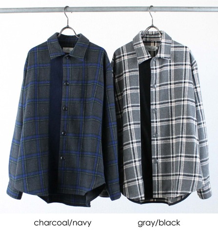 【LiSS】CHECK SWITCHING SHIRT BLOUSON