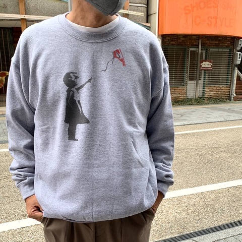 【O.K.】ステンシル Banksy feat. AJ1 SWEAT