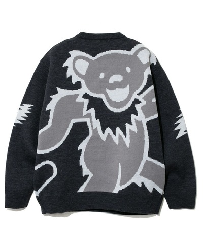 【go slow caravan】×GRATEFUL DEAD DANCING BEAR IMPACT ジャガードニットリラックスセーター