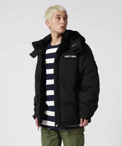 【SCHOTT】CLASSIC 2-TONE DOWN JACKET / BLACK