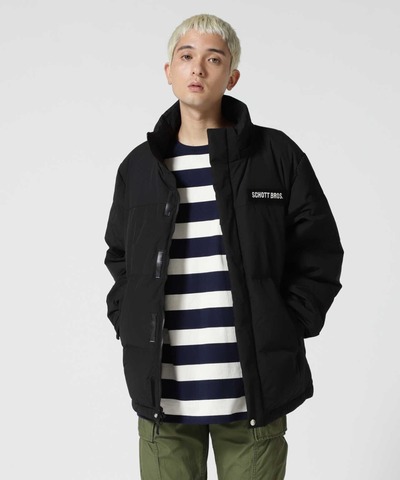 【SCHOTT】CLASSIC 2-TONE DOWN JACKET / BLACK